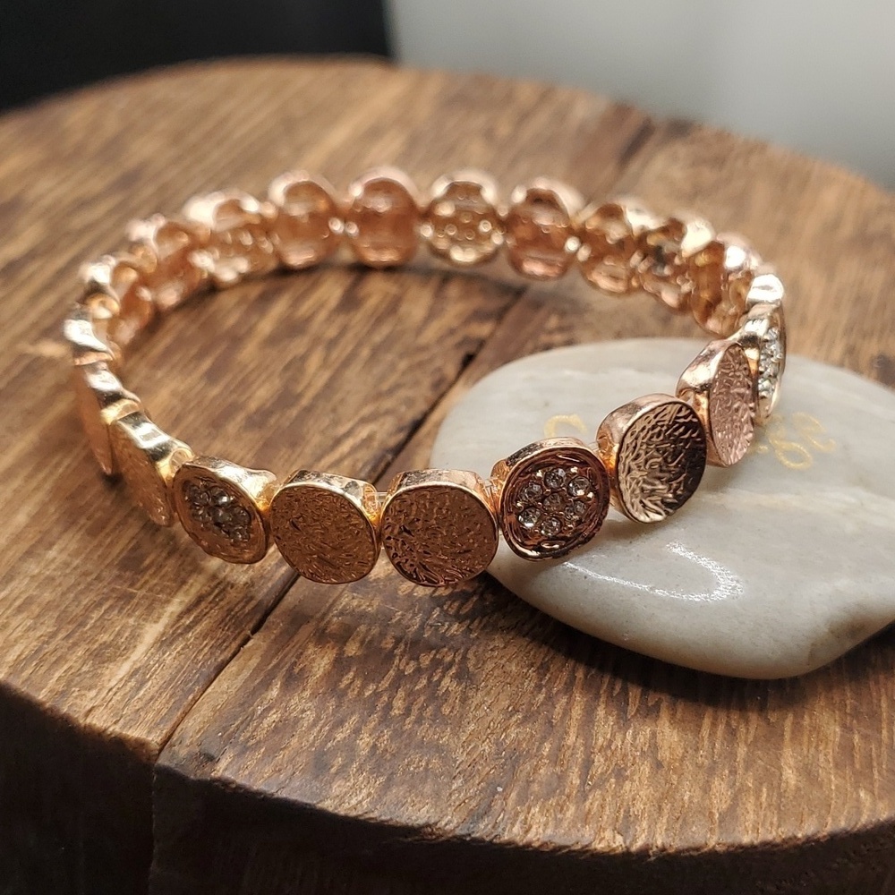 B2840 rose gold tone‎ spackle puddle bracelet trendy